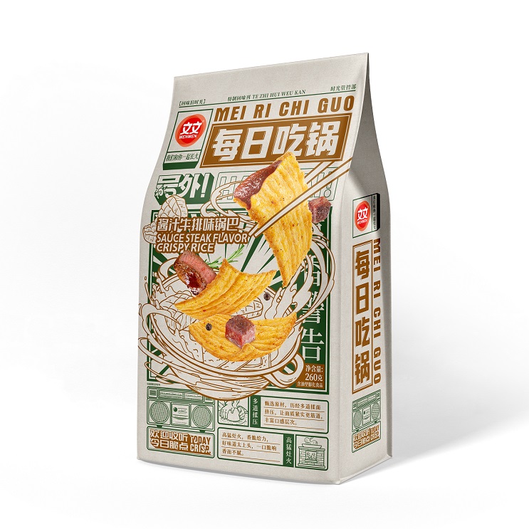 每日吃锅酱汁牛排味锅巴